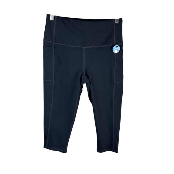 Skechers GoFlex High Waist Capris Black Size Small Side Pockets - Picture 1 of 9